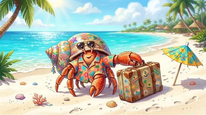 Hermit Crab Puns for Tourists and Travelers